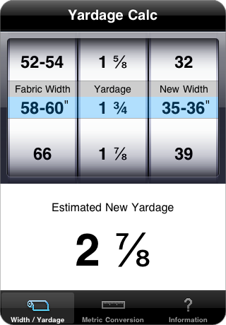 Yardage Conversion Chart 45 To 60