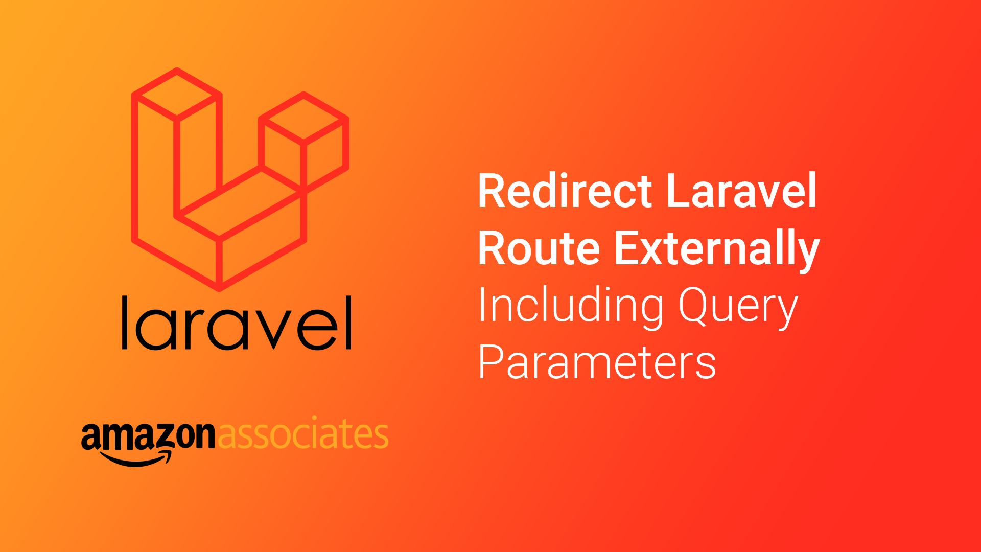 Redirect Laravel Route Externally Including Query Parameters