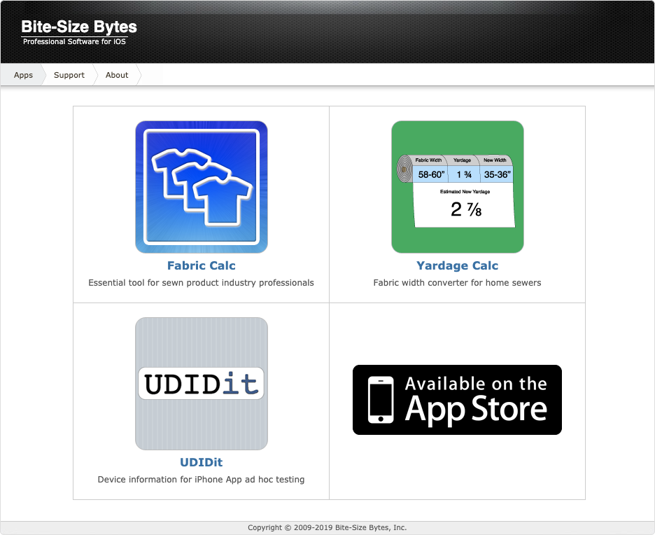 Original Bite-Size Bytes Website built with WordPress